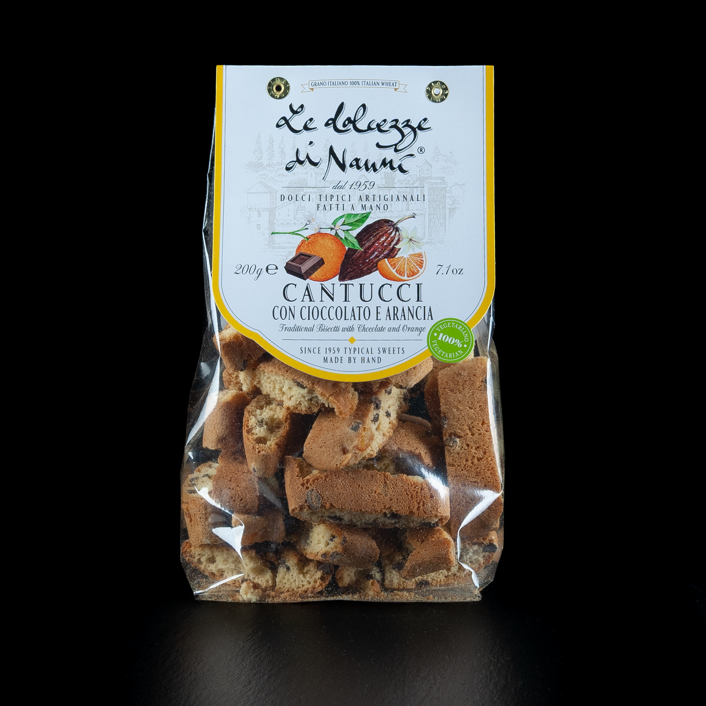 Cantucci mit Schokolade und Orange - knusprige italienische Mandelkekse