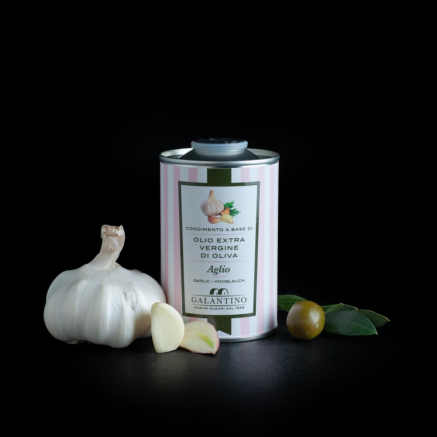 Knoblauch Olivenöl - Olio extra vergine di olivia