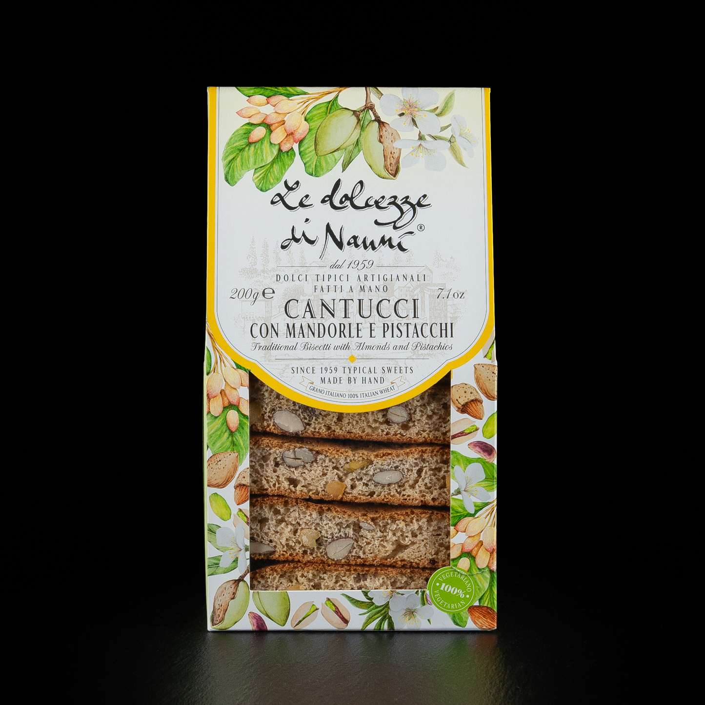 Cantucci mit Pistazien - knusprige italienische Mandelkekse