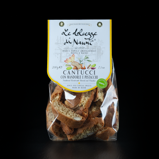 Cantucci mit Mandeln und Pistazien - knusprige italienische Mandelkekse